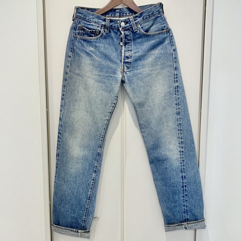 時間指定不可】 80s Levi's 501 赤耳 ライトブルー クラッシュ 表記W34